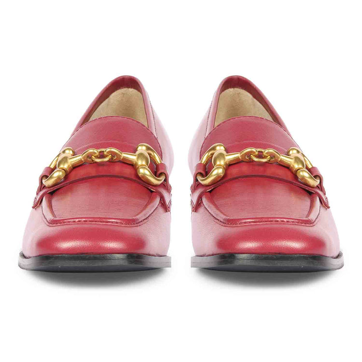 Saint Abelia Cherry Handcrafted Leather Moccasin