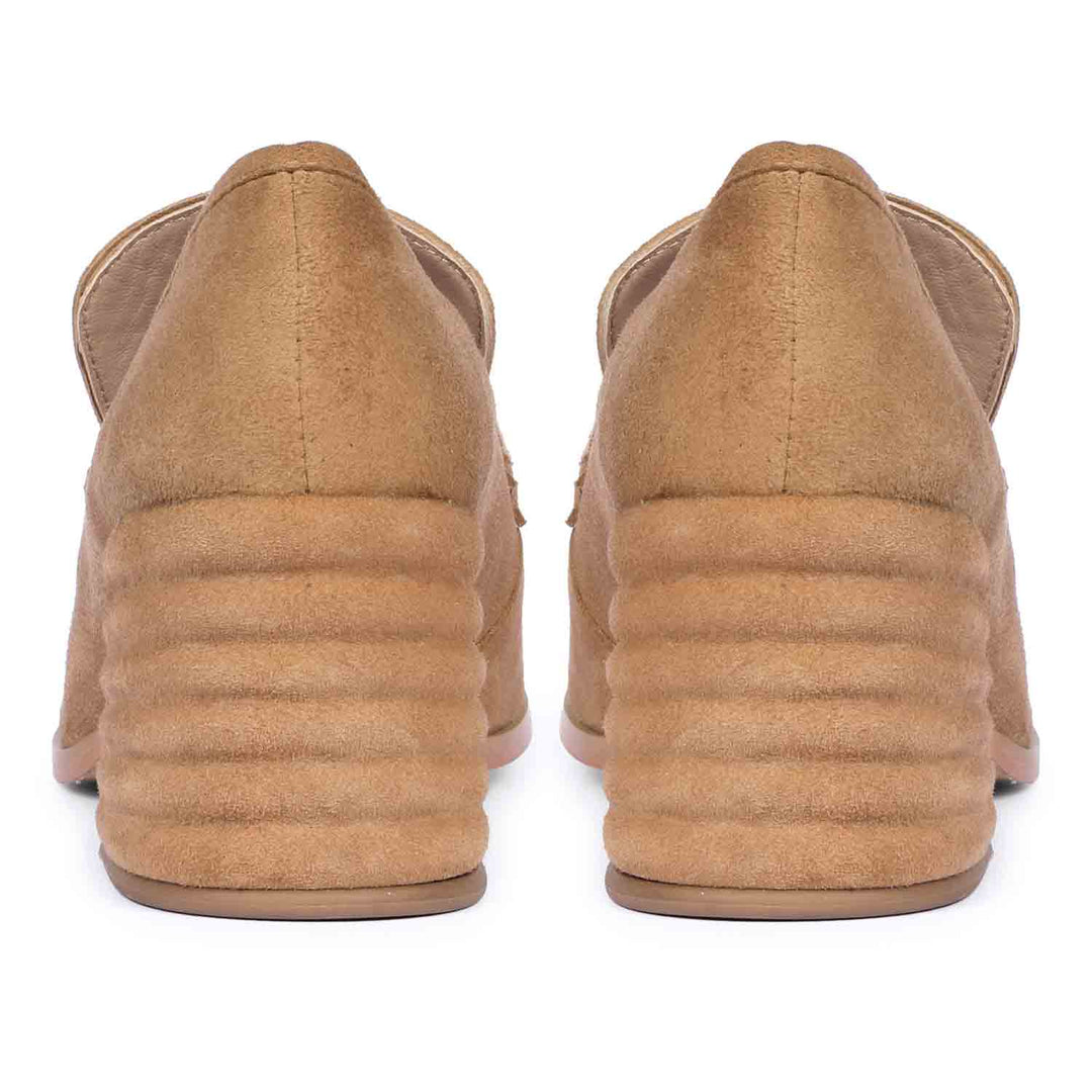 Saint Vera Beige Sued Leather Handcrafted Shoes (Copy)