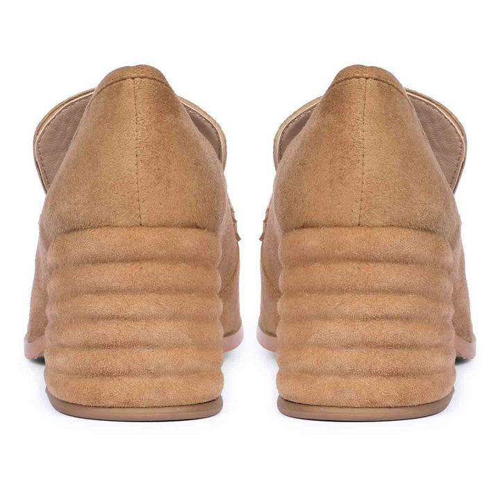 Saint Vera Beige Sued Leather Handcrafted Shoes (Copy)