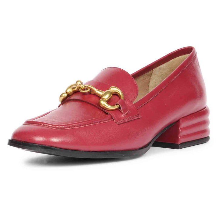 Saint Abelia Cherry Handcrafted Leather Moccasin