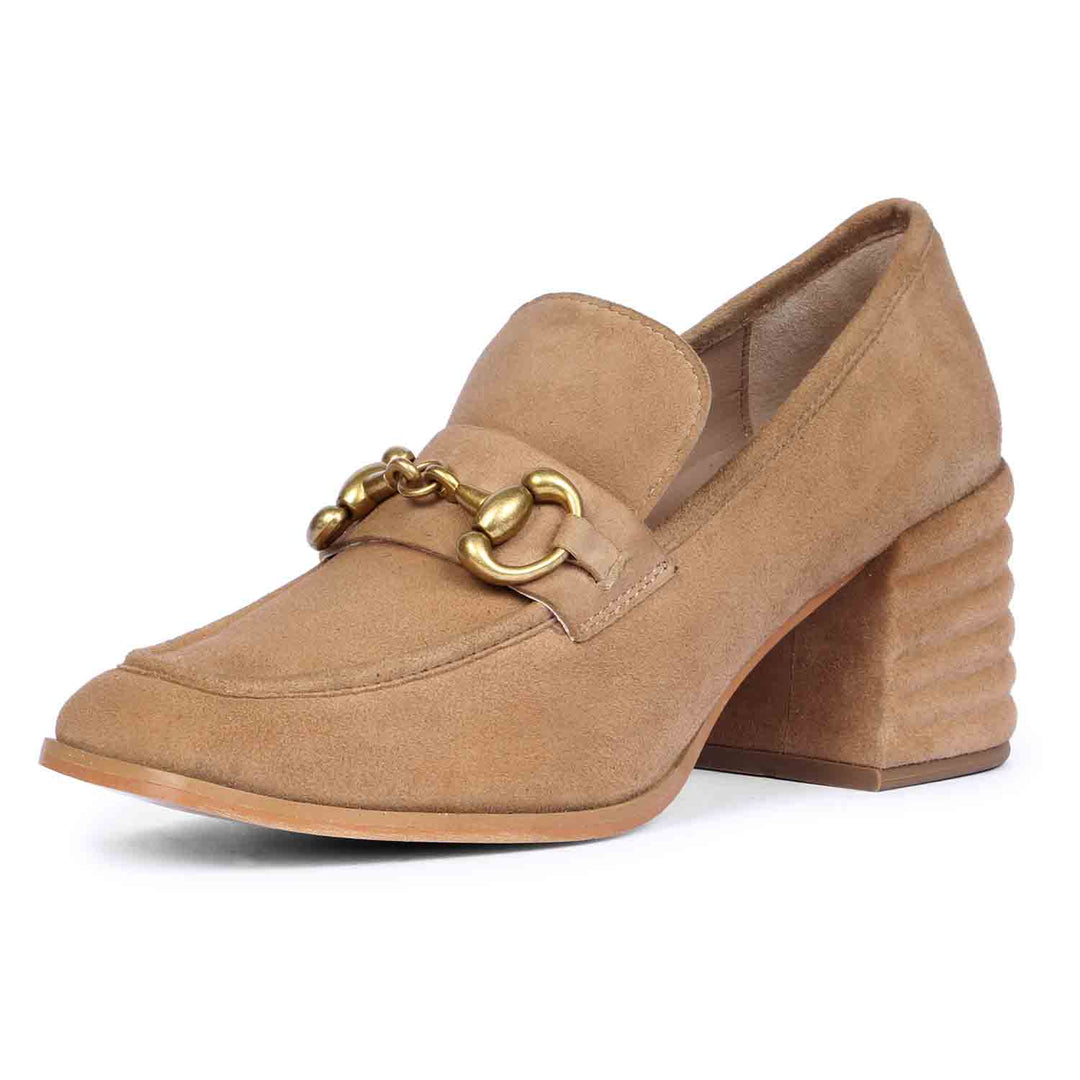 Saint Vera Beige Sued Leather Handcrafted Shoes (Copy)