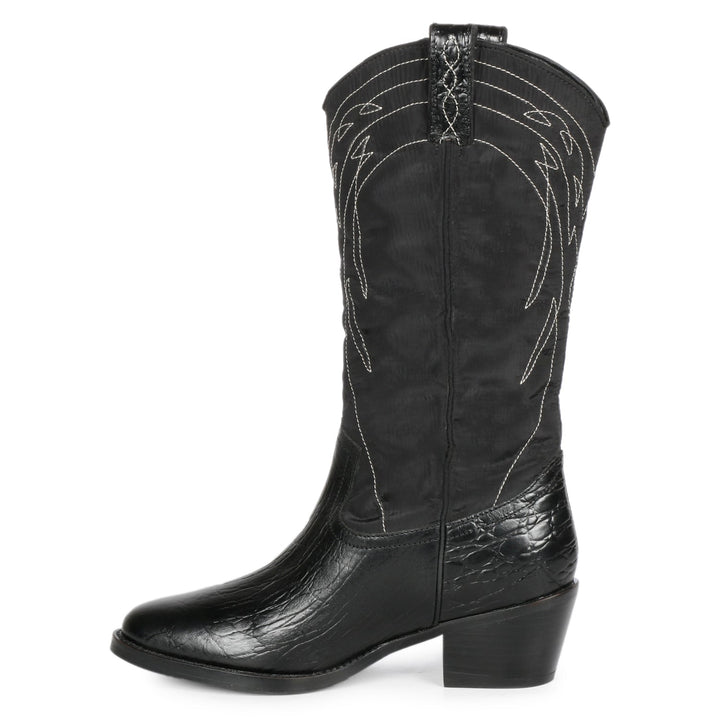 Genuine Leather Saint Elodie Boots - Cobalt Cowboy Style