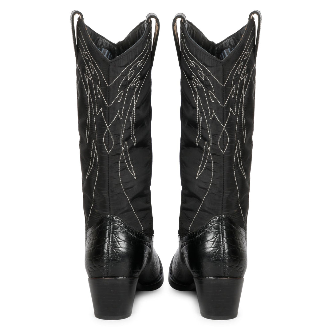 Genuine Leather Saint Elodie Boots - Cobalt Cowboy Style