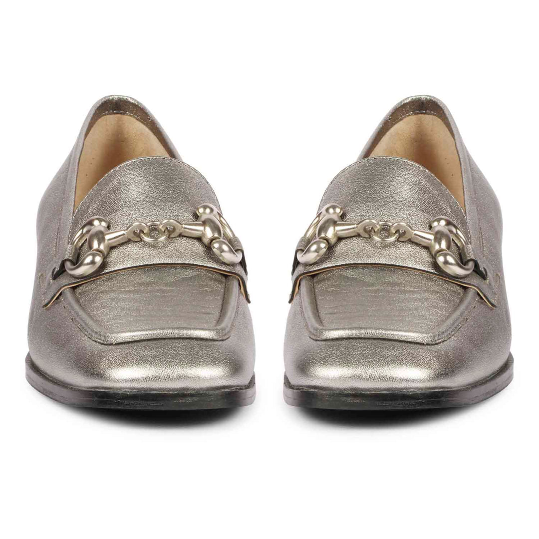 Saint Jacqueline Gunmetal Handcrafted Shoes