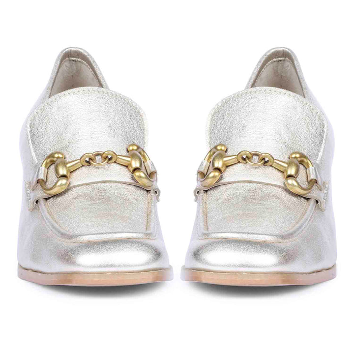 Saint Vera Metallic Gold Leather Handcrafted Shoes