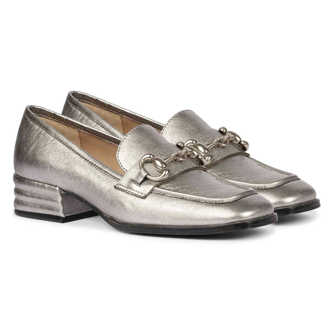 Saint Jacqueline Gunmetal Handcrafted Shoes