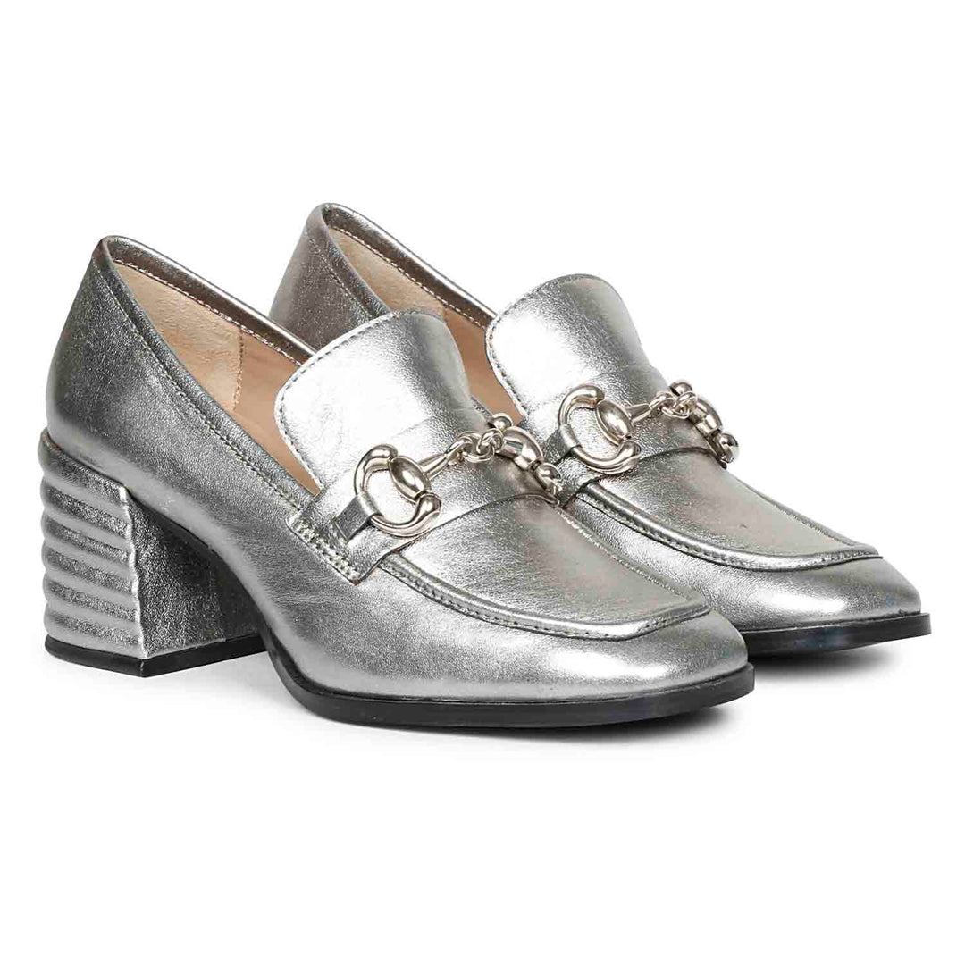 Saint Vera Gunmetal Leather Handcrafted Shoes