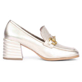 Saint Vera Metallic Gold Leather Handcrafted Shoes