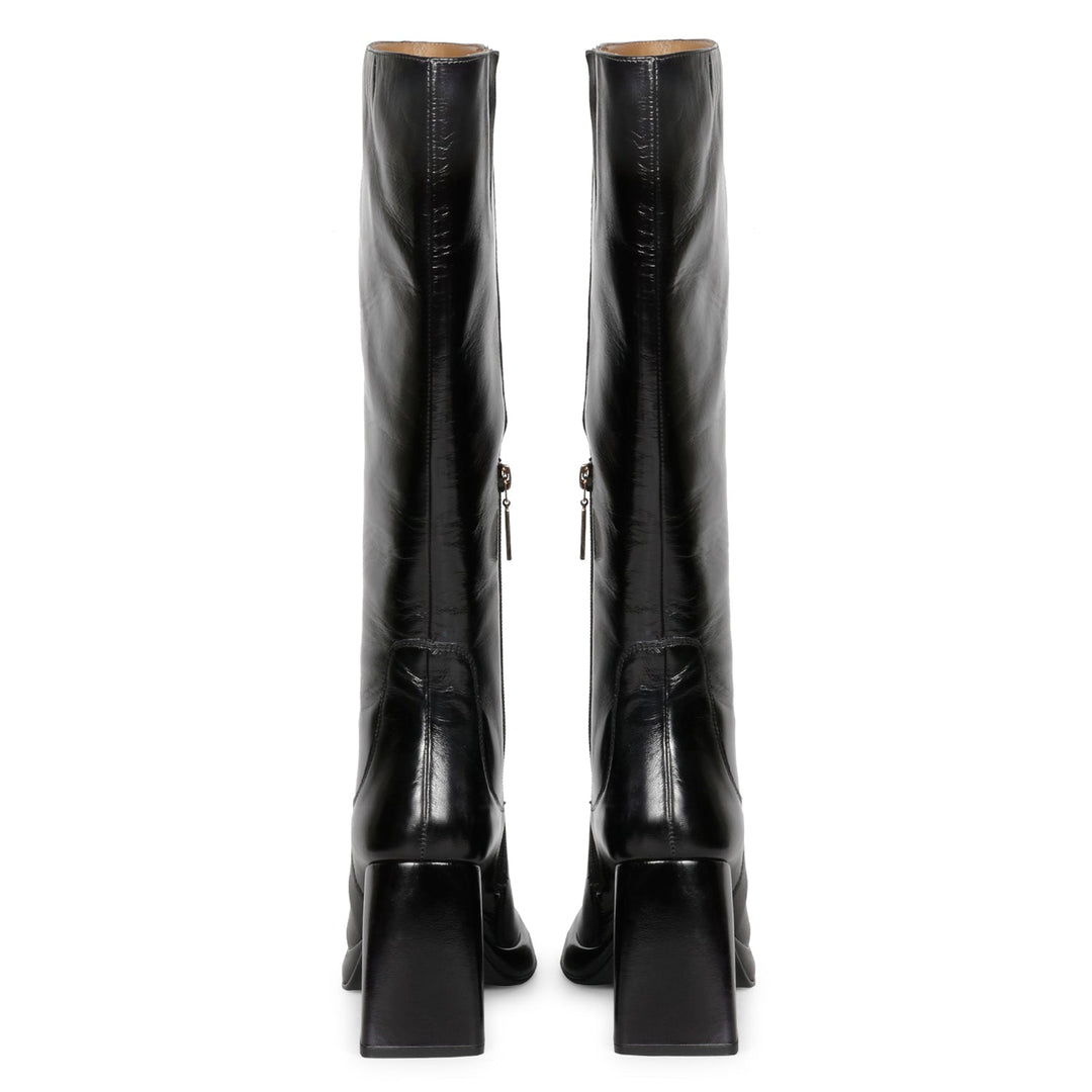 Saint Jolène Black Harrod Patent Leather Long Boots