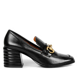 Saint Valentina Black Leather Handcrafted Moccasins