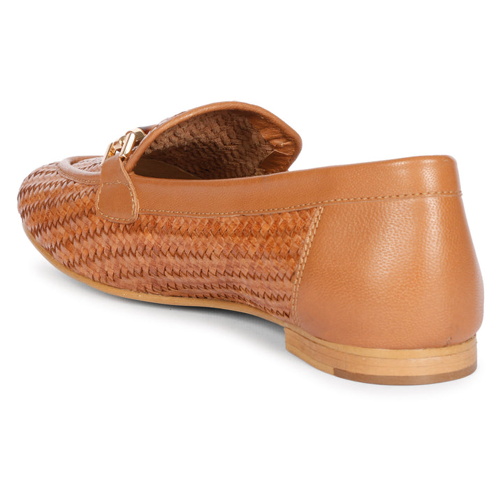 Saint Marisa Cuoio Woven Moccasins