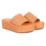 Saint  Betta orange wedge heels
