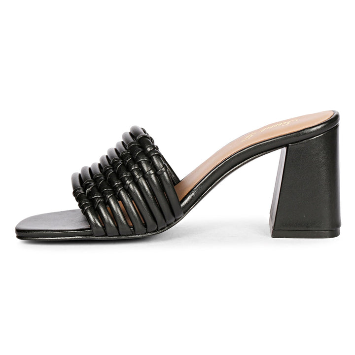 Versatile Strappy Black Heels - Saint Bethany - Elevate your look effortlessly