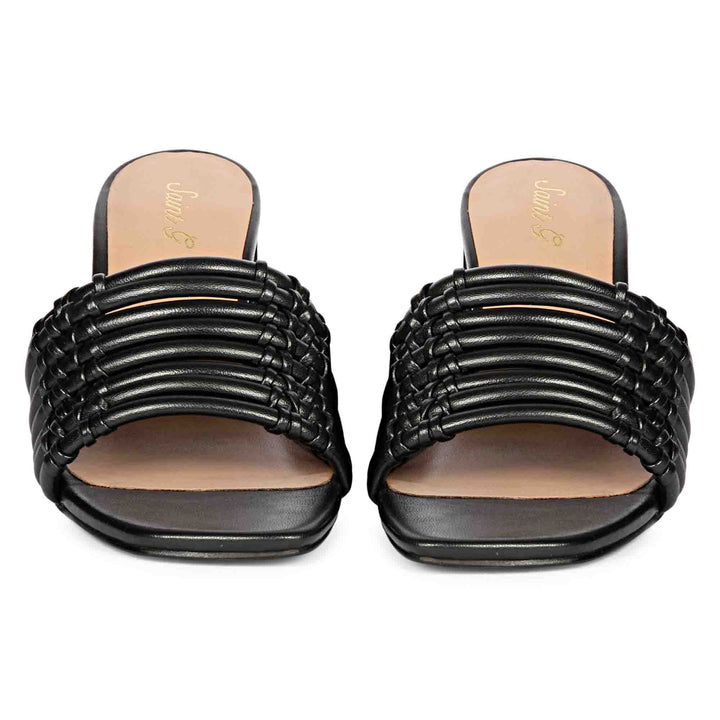 Versatile Strappy Black Heels - Saint Bethany - Elevate your look effortlessly