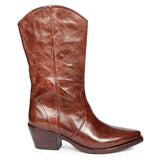 Saint Nellie Cognac Leather Washed Calf Boot