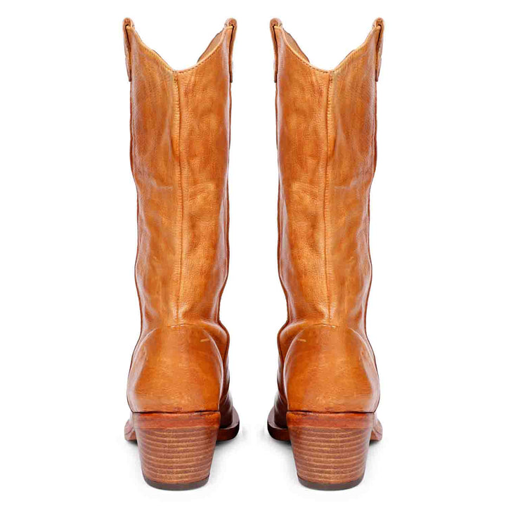 Saint Lara Cognac Leather Washed Calf Boot