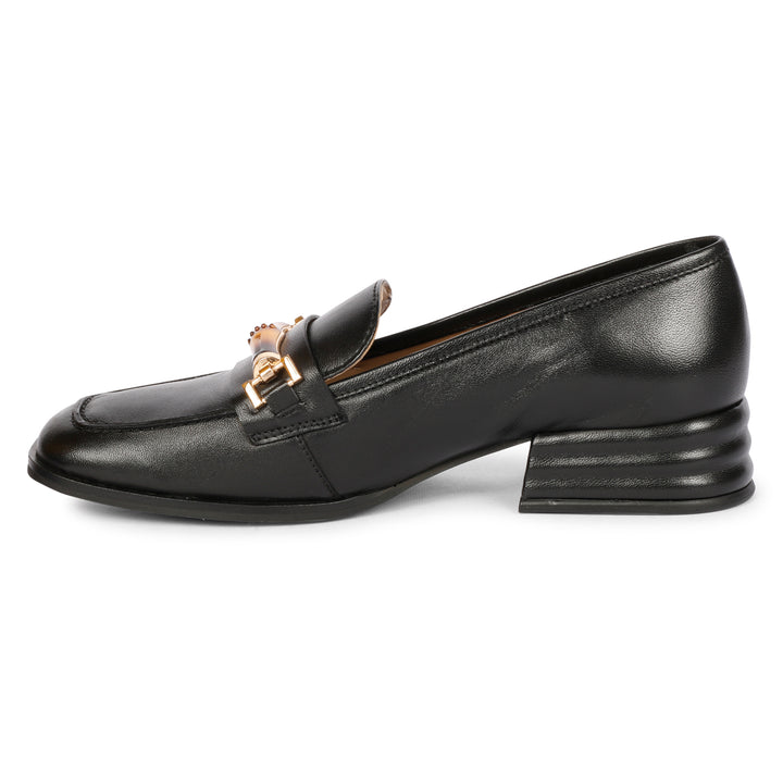 SAINT  JENAH LEATHER BLACK HANDCRAFTED SHOES