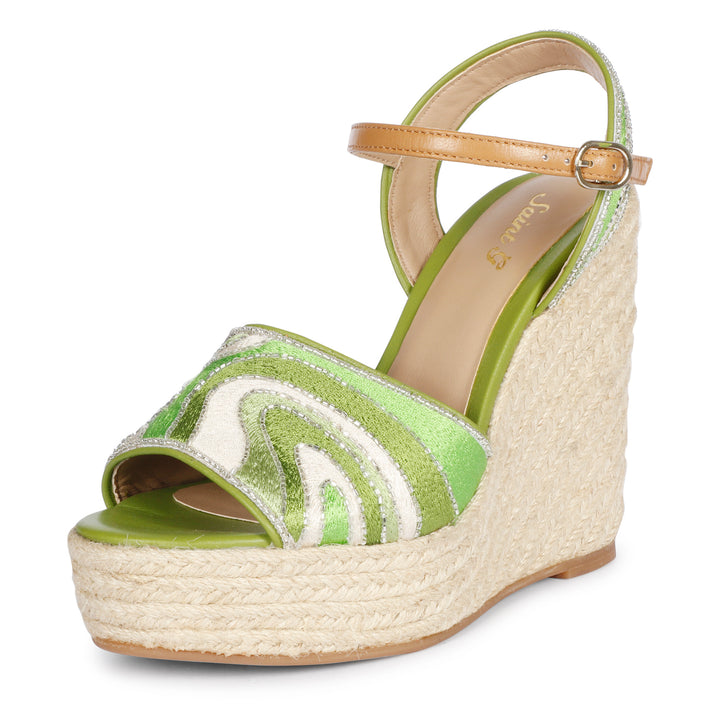 Saint Marcilia Multi Green Wedges