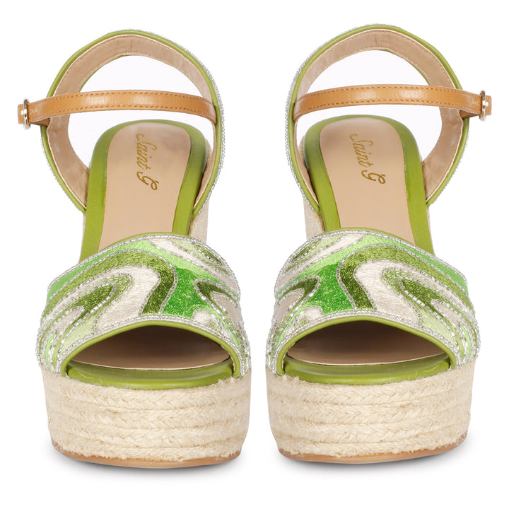 Saint Marcilia Multi Green Wedges