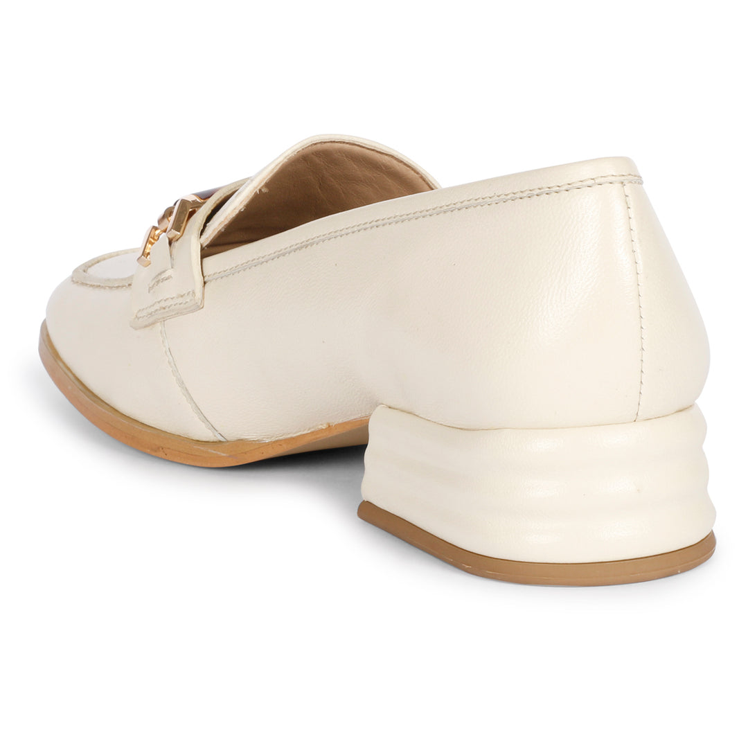 SAINT  JENAH LEATHER OFF WHITE HANDCRAFTED SHOES