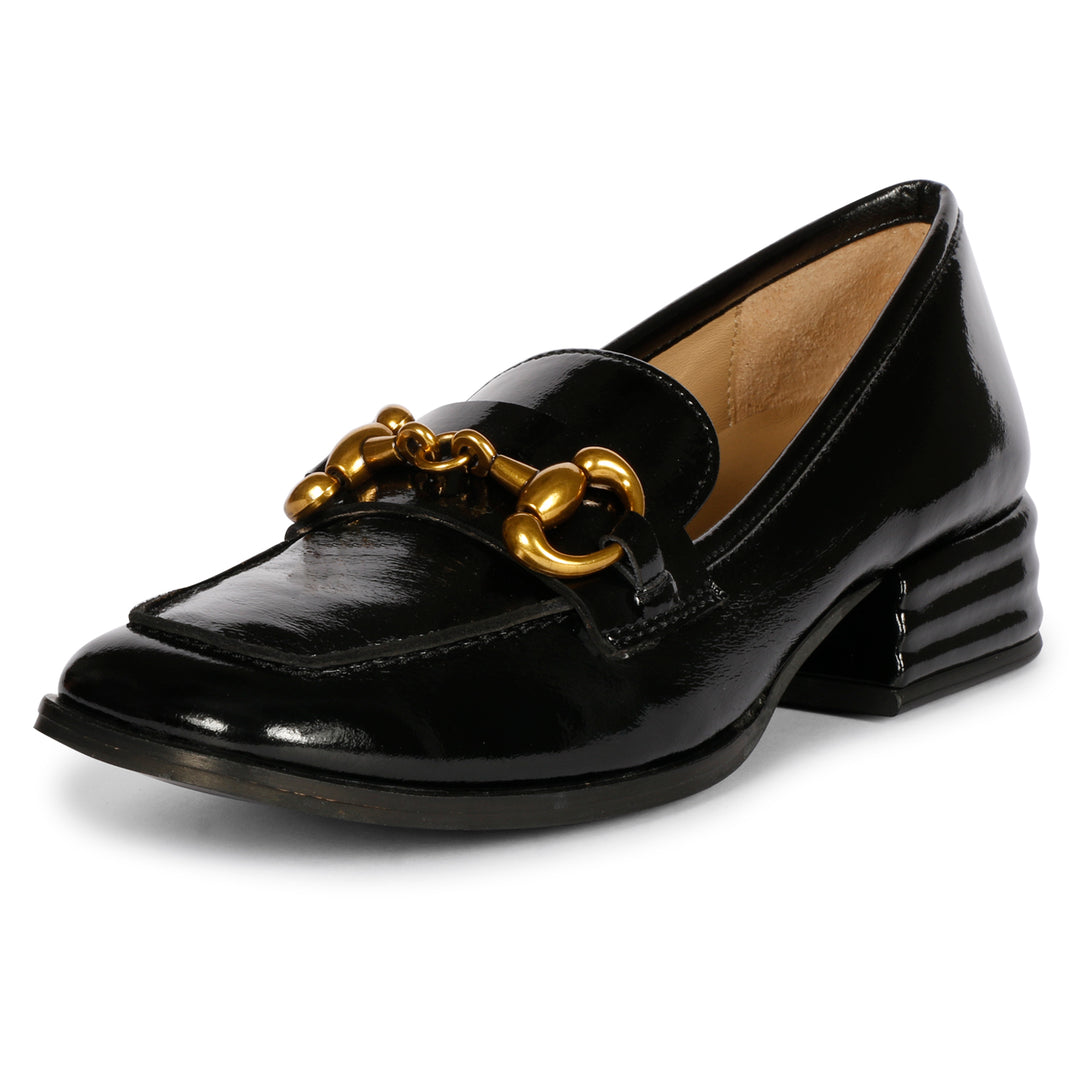 Saint Jackie Leather Black Patent Handcrafted Shoes