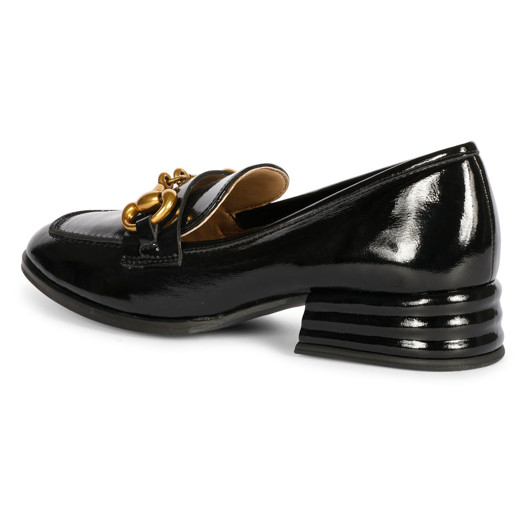 Saint Jackie Leather Black Patent Handcrafted Shoes