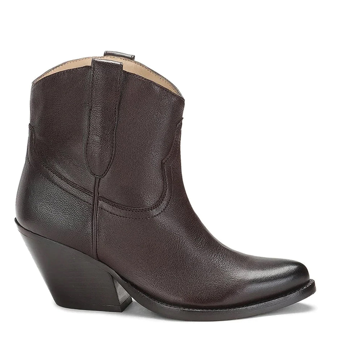 Giulia Brown Leather Handcrafted Ankle Boots