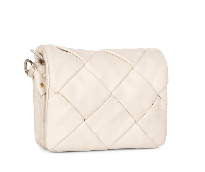 Kate Cream Leather Handcrafted Cross Body Sling Bags