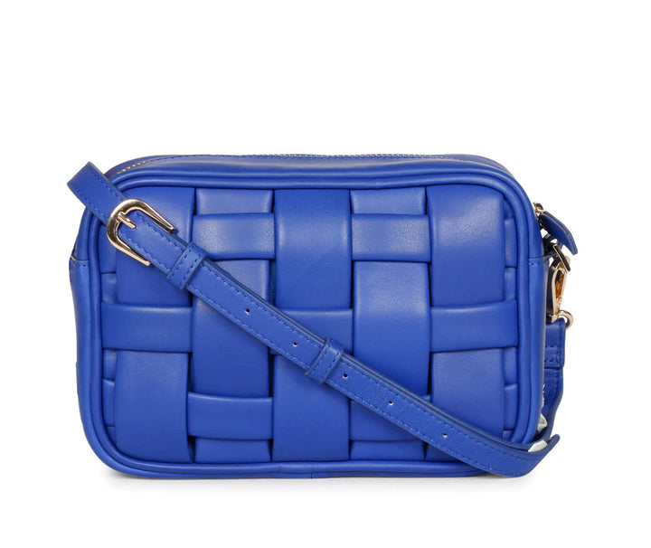 Bennet Blue Leather Handcrafted Cross Body Sling Bags