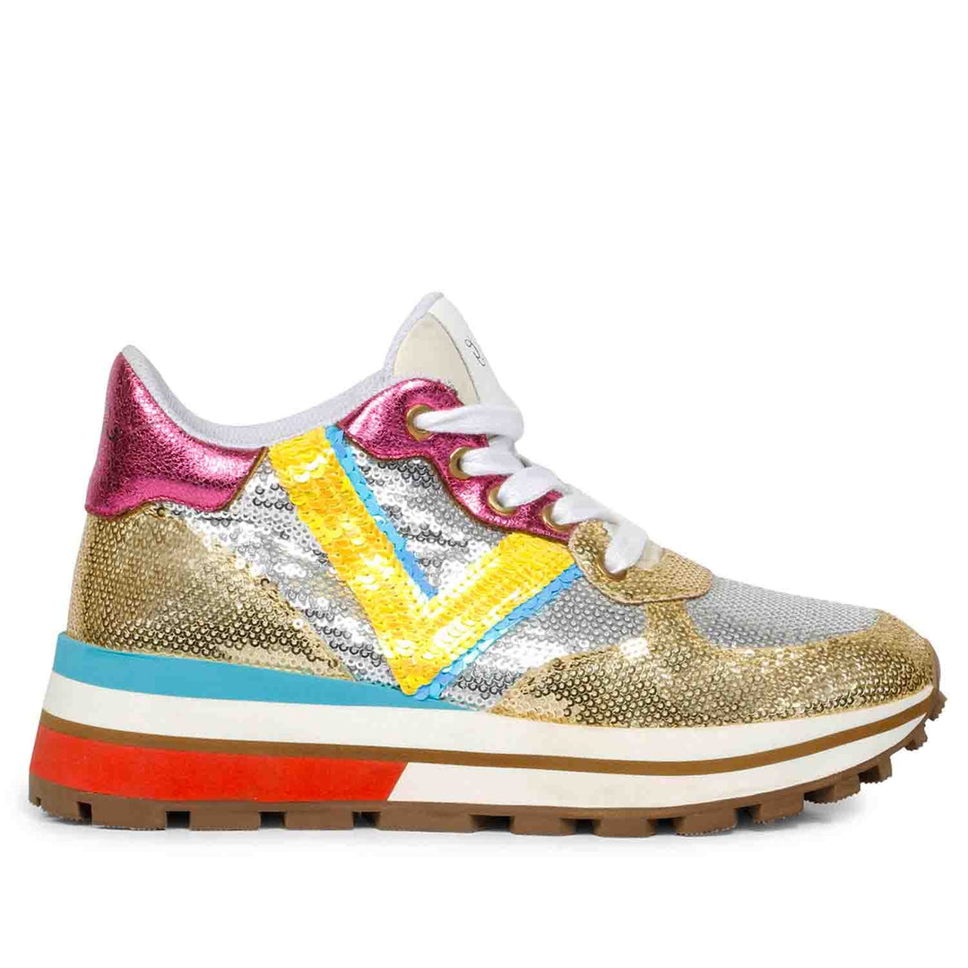 Saint Edana Multi Color Leather Sneakers