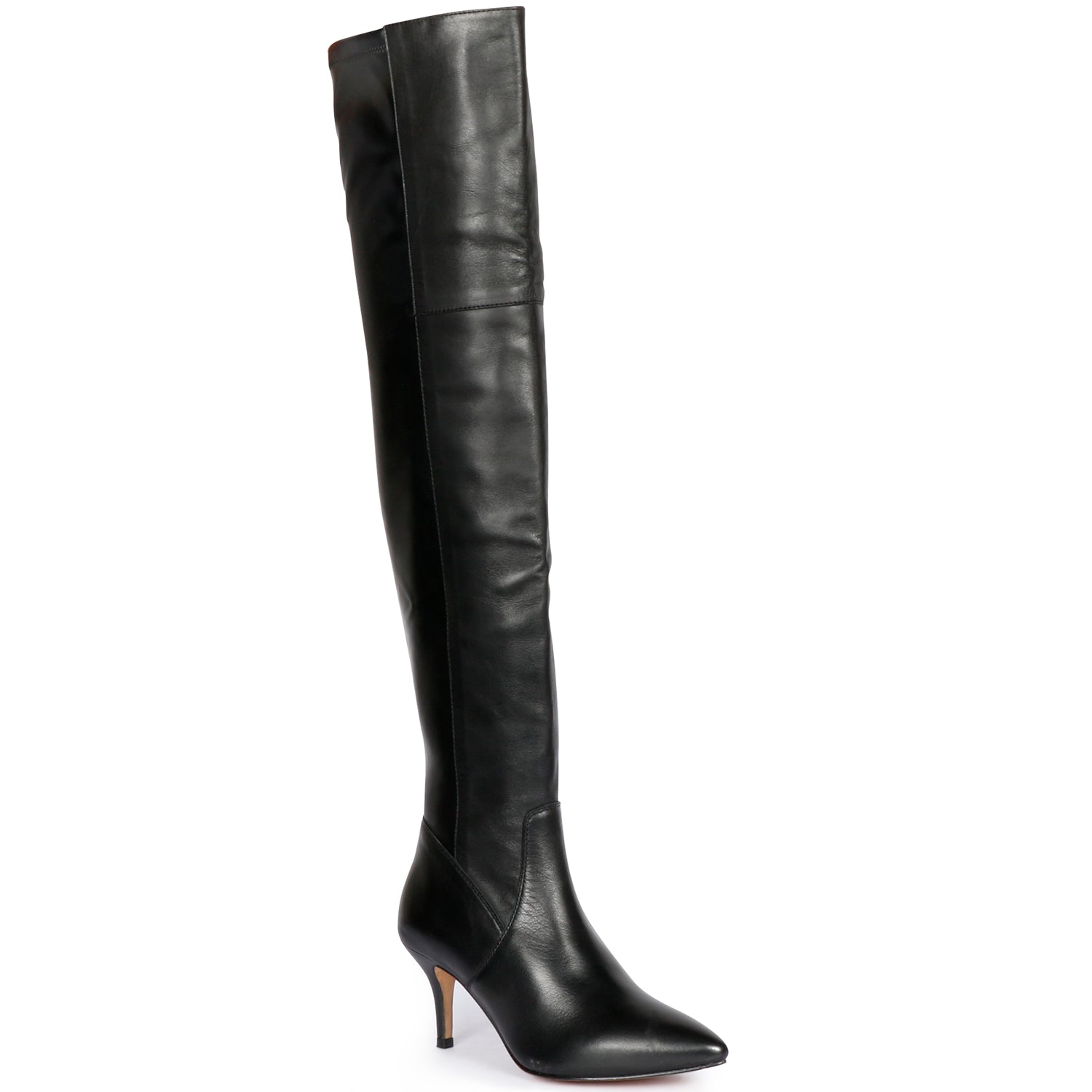 Saint Brigitte Black Stretch Napa Thigh High Boots – SaintG USA