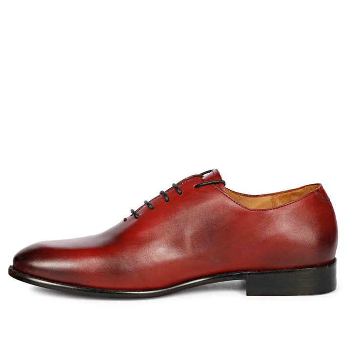 Saint Finn Red Leather Oxford Shoes