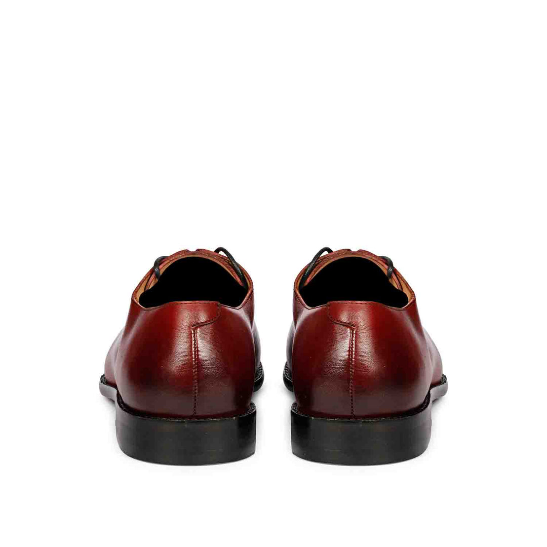 Saint Finn Red Leather Oxford Shoes