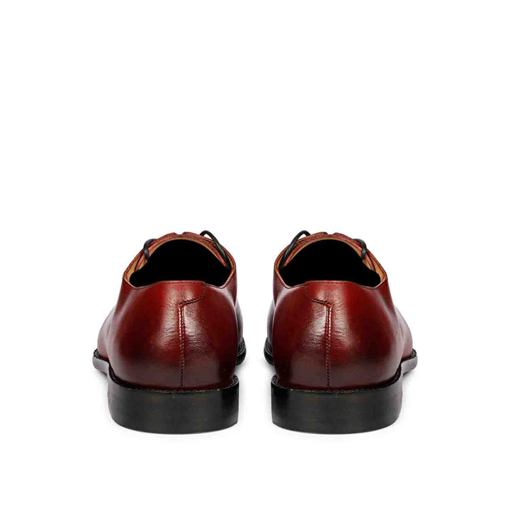 Saint Finn Red Leather Oxford Shoes