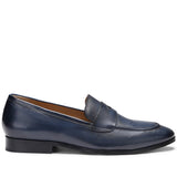 Saint Lukonin Navy Leather Loafers