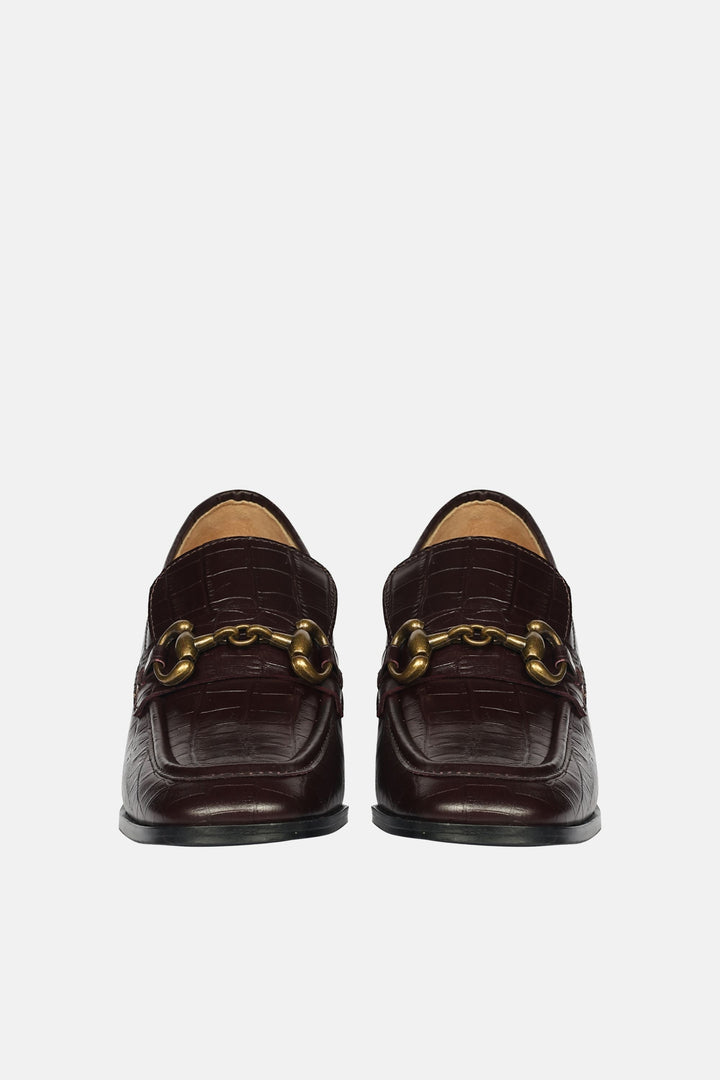 Isha Croco - Heeled Loafers