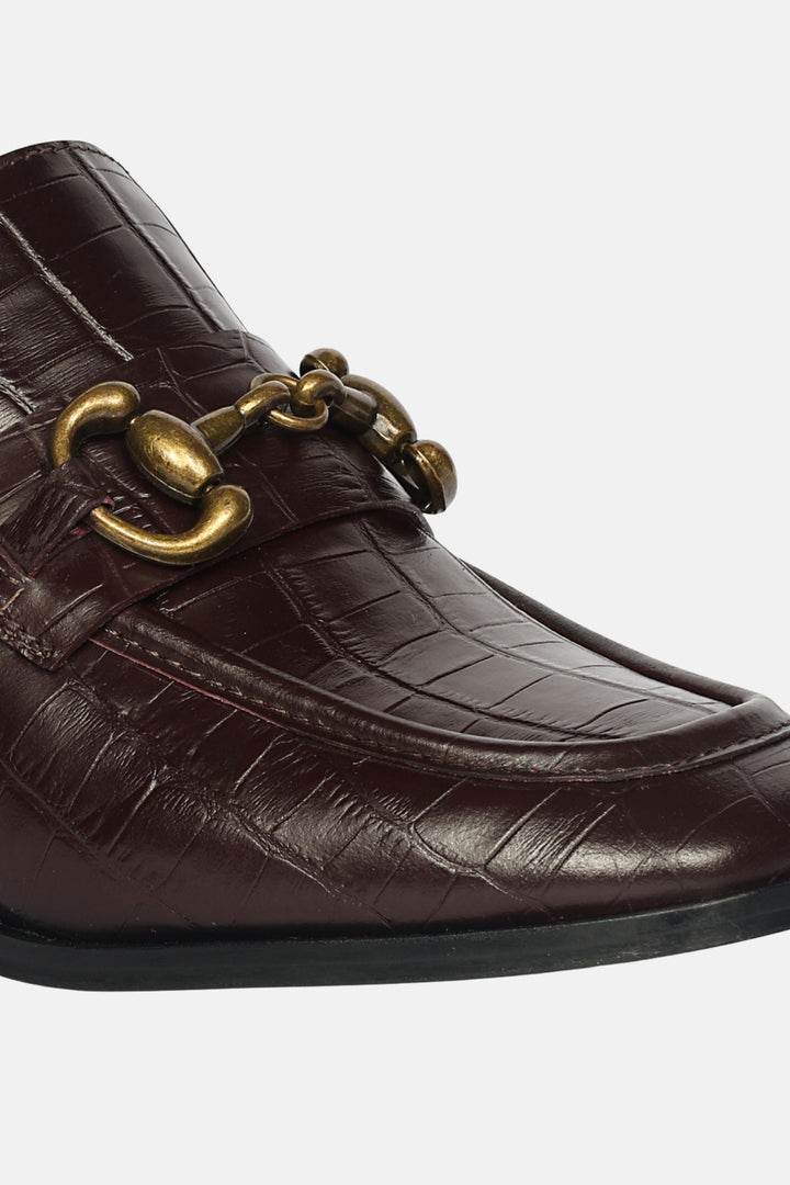 Isha Croco - Heeled Loafers