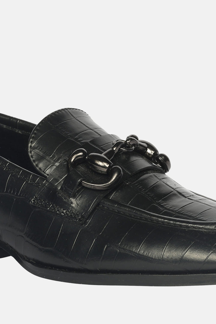 Jacqueline Croco - Heeled Loafers