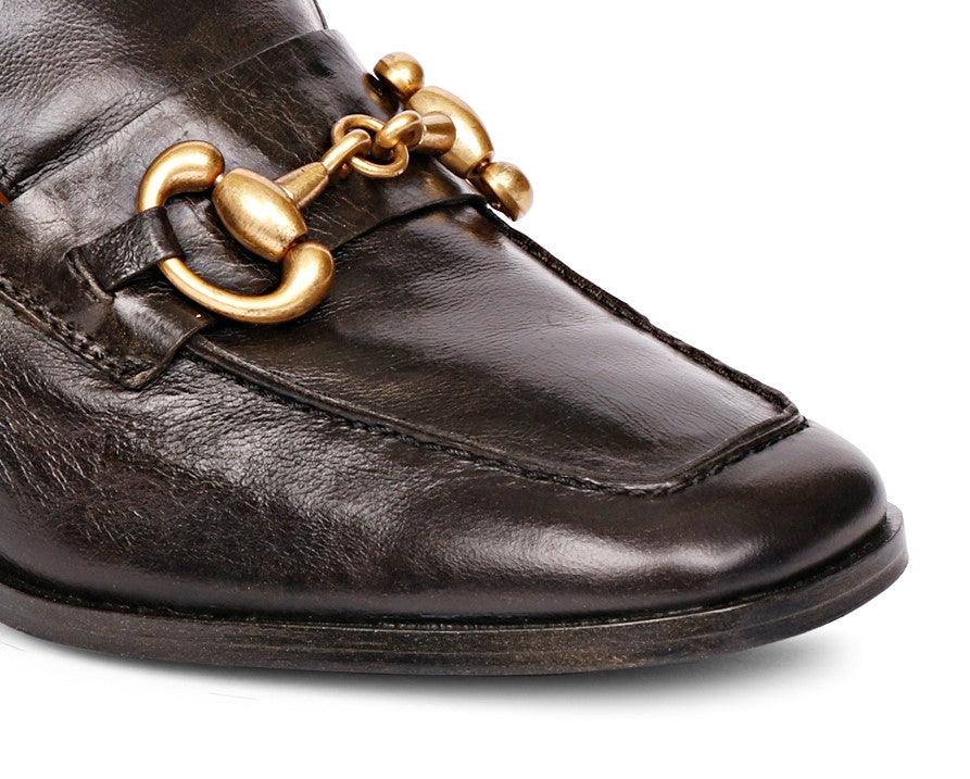 Saint Vera Black Leather Handcrafted Shoes