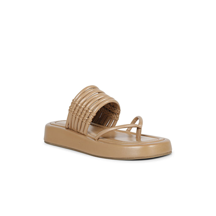 SaintG Womens Brown Leather Sandals