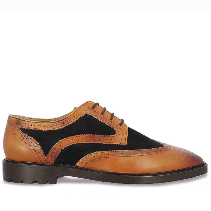 Saint Bernard  Tan Leather Lace Up Brogue - SaintG India