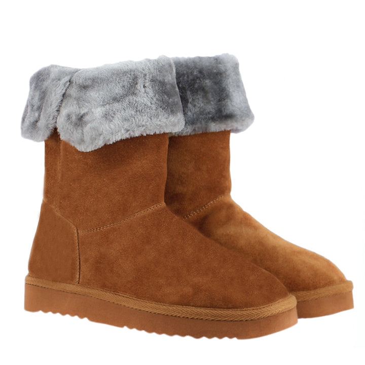 Tan Suede Leather Casual Boots