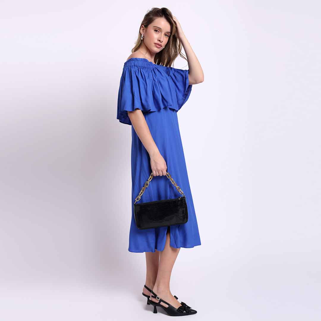 Saint Sephora Womens Blue Long Dress