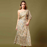 Saint Sabine Womens Multi Colour Printed Long Dress