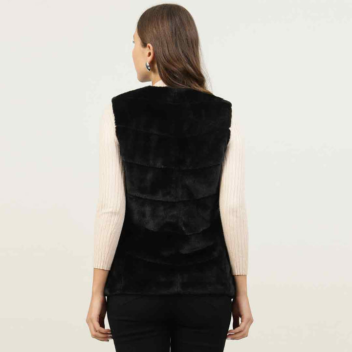 Saint Renata Black Fur Leather Women Jackets