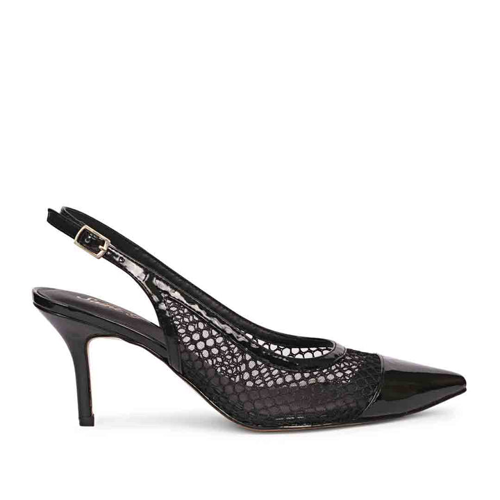Saint Katy Slingback Mesh Kitten Heel Pumps