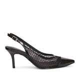Saint Katy Slingback Mesh Kitten Heel Pumps