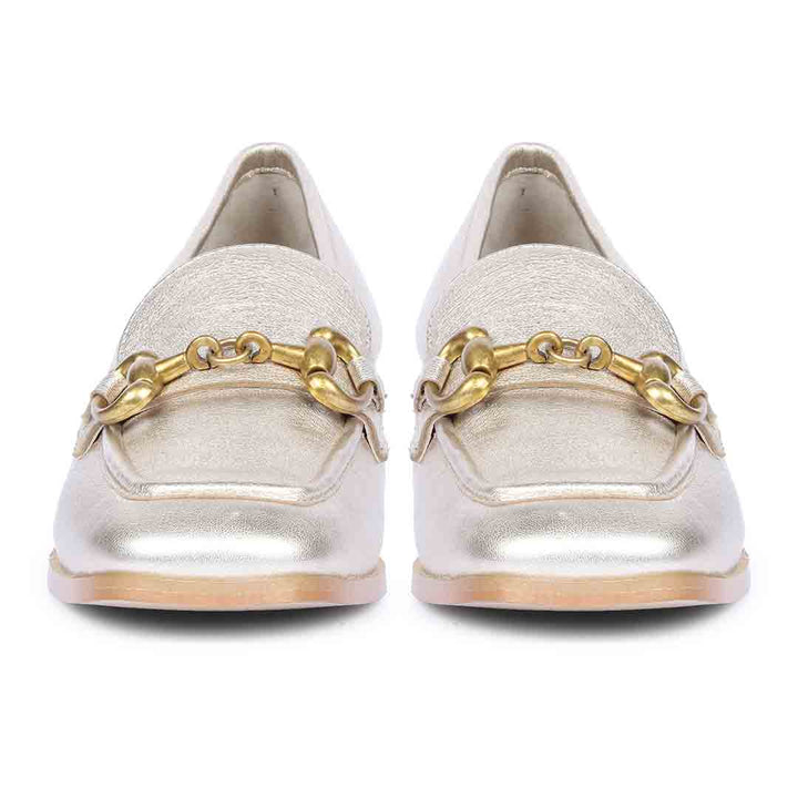 Saint Jacqueline Gold Handcrafted Leather Shoes