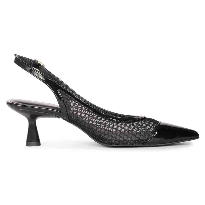 Saint Katy Slingback Mesh Kitten Heel Pumps