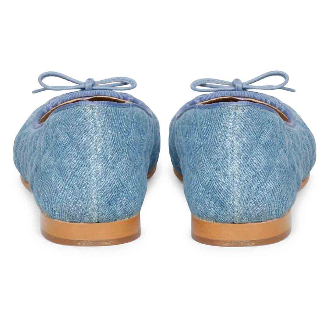 Saint Zinnia Denim Handcrafted Leather Ballerina